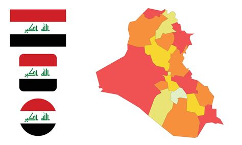 Map and flag of Iraq 8212207 Vector Art at Vecteezy