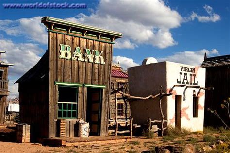 old western towns | Mock Up Of An Old Western Town At The Virgin Trading Post In The Town ...