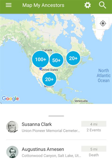 Map My Ancestors: FamilySearch FT App, Goal 5