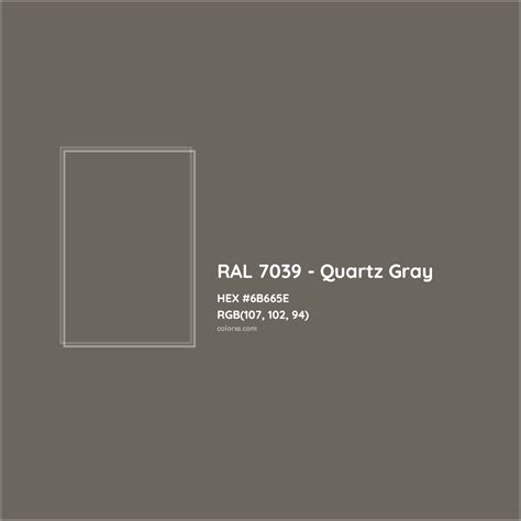 RAL 7039 - Quartz Gray Complementary or Opposite Color Name and Code ...