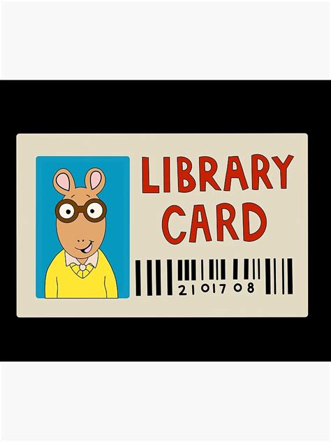 "Arthur Library Card" Poster for Sale by aclaggett | Redbubble