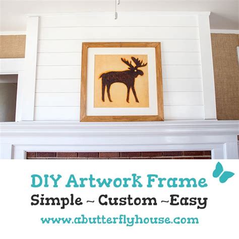 Easy DIY Frame For Large Artwork - A Butterfly House