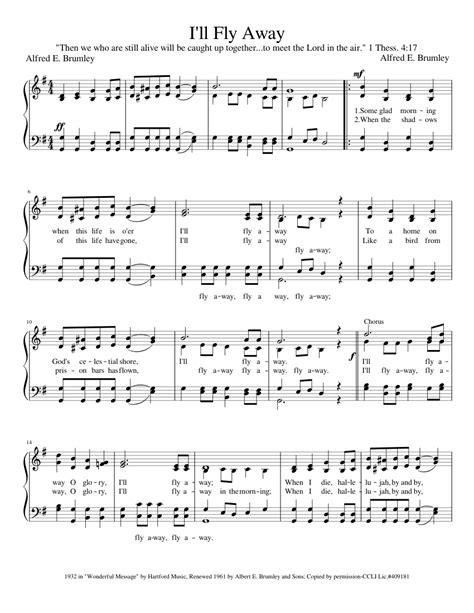 I ll Fly Away Sheet music for Piano (SATB) | Musescore.com