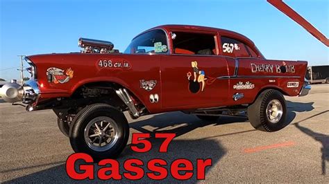 '57 Chevy Gasser Cherry Bomb - YouTube