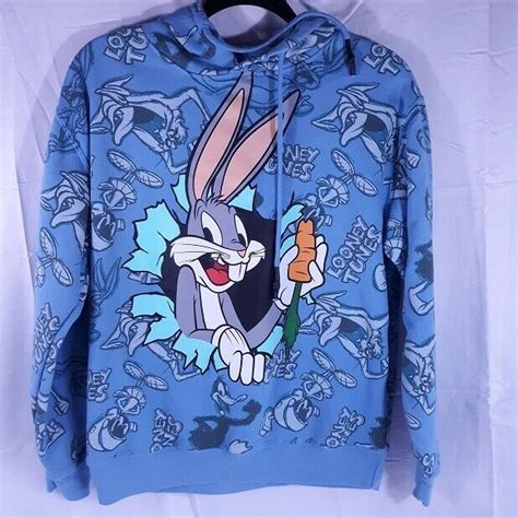 Looney Tunes BUGS Bunny Hoodie Juniors Large 11/13 EU… - Gem