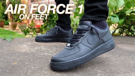 NIKE Air Force 1 Black Review | On Feet | WORTH IT?? - YouTube