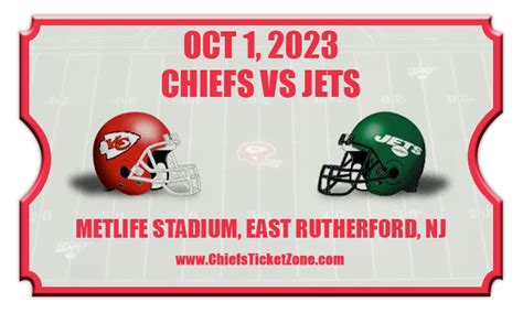 Kansas City Chiefs vs New York Jets Football Tickets | 10/01/23