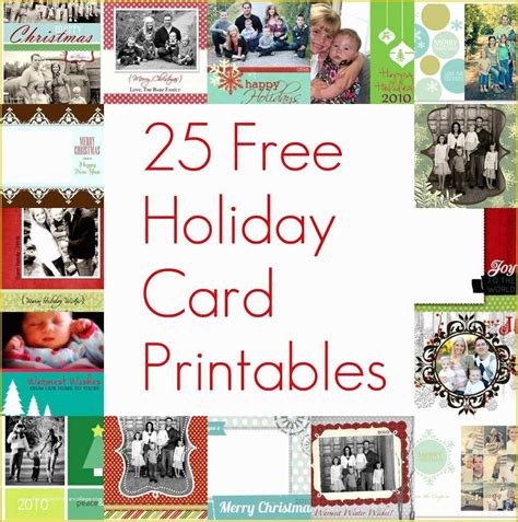 Holiday Card Printable Templates