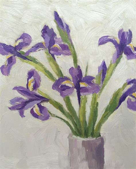 Daily Painting #20 ‘Iris Flowers’ 10×8″ | Clare Bowen