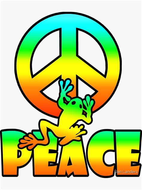 "Peace Frog " Sticker for Sale by TurtleDove | Redbubble