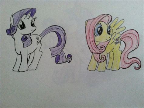 Rarity and Fluttershy by Happypeoplex2 on DeviantArt