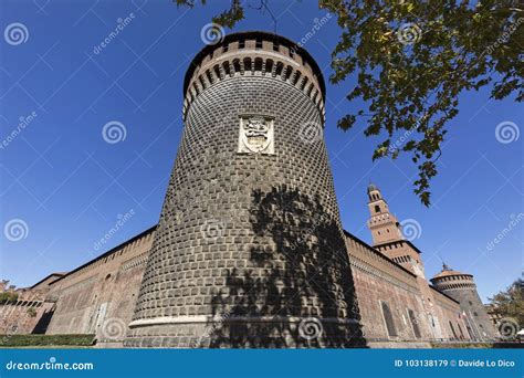 Sforza Castle stock image. Image of symbol, lombardy - 103138179