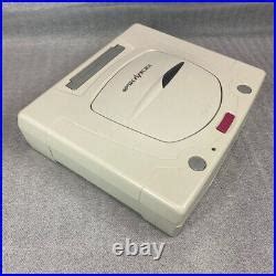 Sega Saturn white console system with some games Japanese retro game ...