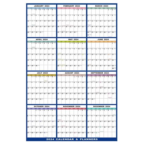 Hot Sale！2024 Wall Calendar Dry Erase Large,Blue Starry Sky Calendar ...