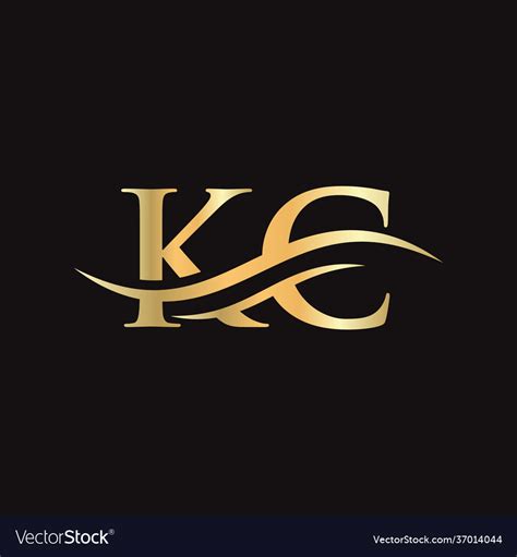 Kc logo design premium letter Royalty Free Vector Image