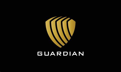 Emblem logo vector guardian shield gold color security safety ...