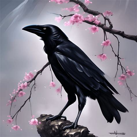 Crow Fantasy Art Graphic · Creative Fabrica