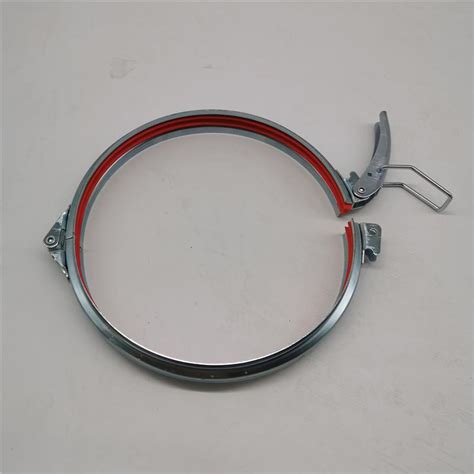 180mm Galvanized Pipe Clamps Rapid Lock Ring With Seal Ring - Coowor.com