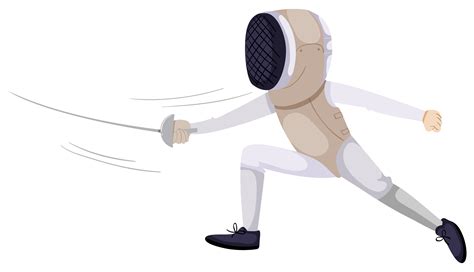 Person doing fencing with sword 366246 Vector Art at Vecteezy