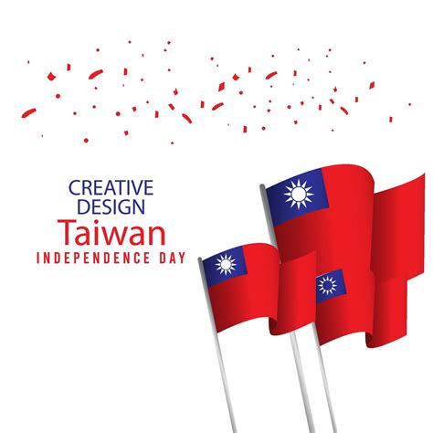 Creative Design Taiwan Independence Day Celebration Vector Template Illustration 2152473 Vector ...