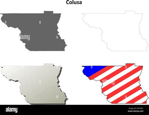 Colusa County, California outline map set Stock Vector Image & Art - Alamy