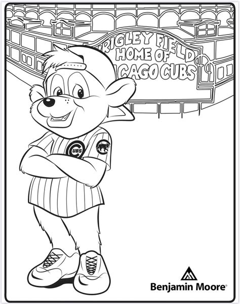 Chicago Cubs Pages Printable Coloring Pages