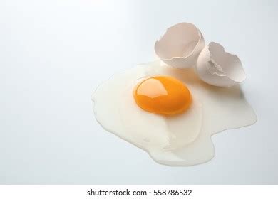 Raw Egg Yolk On White Background Stock Photo (Edit Now) 552703360