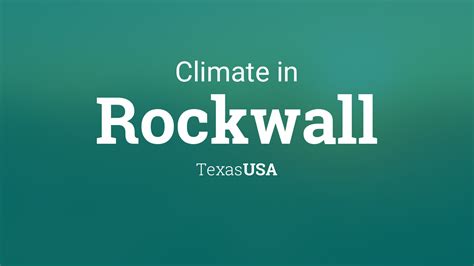 Climate & Weather Averages in Rockwall, Texas, USA