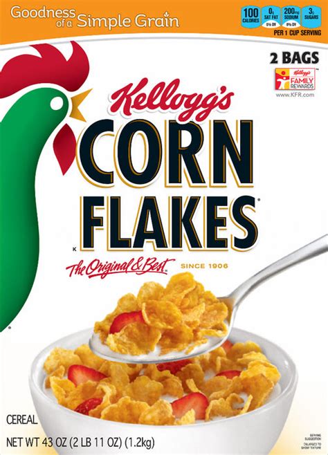 Kellogg's Corn Flakes, The Original, 2 bags - 21.5 oz — Goisco.com