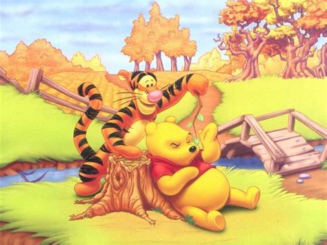 Winnie the Pooh Winnie the Pooh and Tigger Wallpaper