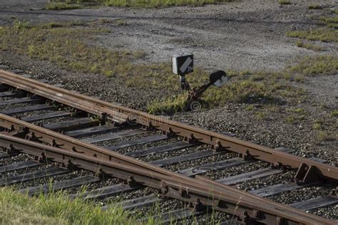 Switch or Track Switch in Railroad and Train Traffic Stock Image ...