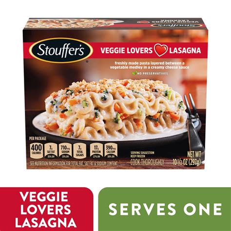 Stouffer's Vegetable Lasagna Frozen Meal 10.5 oz. - Walmart.com - Walmart.com