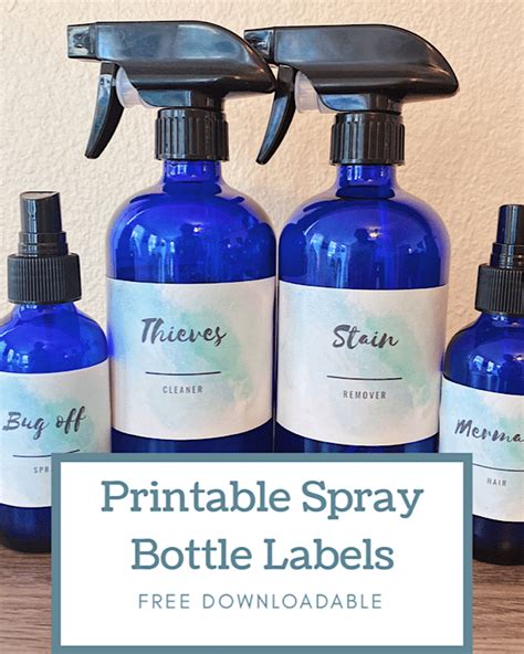 Free Downloadable Spray Bottle labels in 2021 | Bottle labels, Spray bottle, Bottle