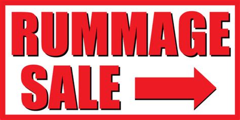 2'x4' Rummage Sale Right Arrow Vinyl Banner Sign - garage, yard, estate ...