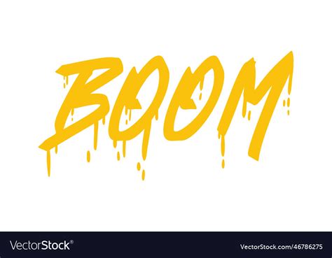 Boom lettering street graffiti Royalty Free Vector Image