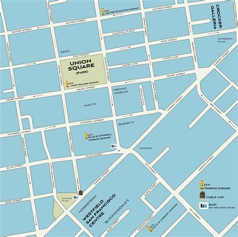 Map of Union Square to View or Print | Shopping, Dining & Travel Guide