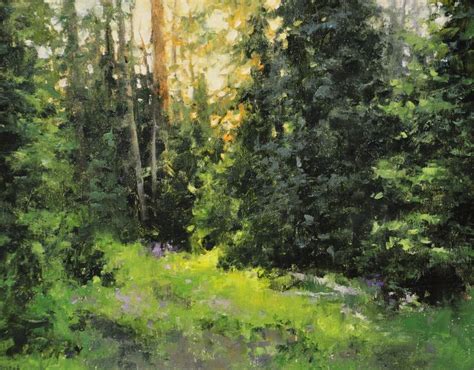 Playing with warm and cool greens in “Forest Greens” oil on linen ...