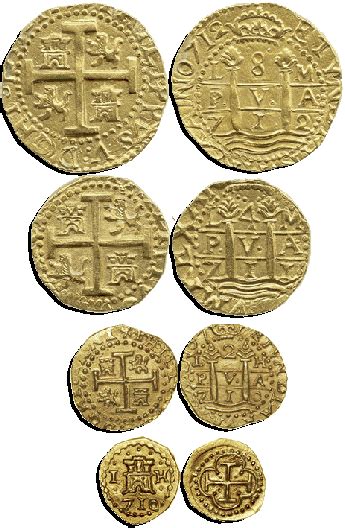 Old Spanish Coins With Cross