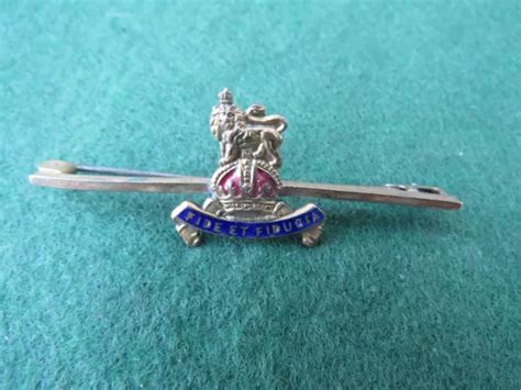 VINTAGE KINGS CROWN British Army Pay Corps 'Fid Et Fiducia' Tie Pin $18.64 - PicClick