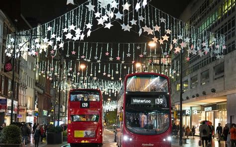 Oxford Street eco Christmas lights switched on for limited hours to cut energy use