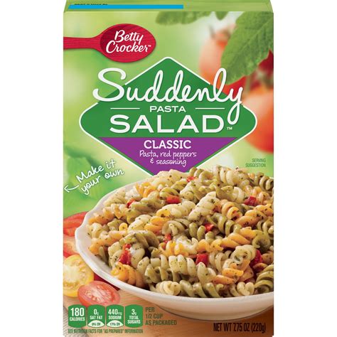 Betty Crocker Suddenly Pasta Salad, Classic, 7.75 oz - Walmart.com - Walmart.com