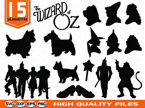 The wizard of Oz Silhouette SVG Cut files Vector files | Etsy