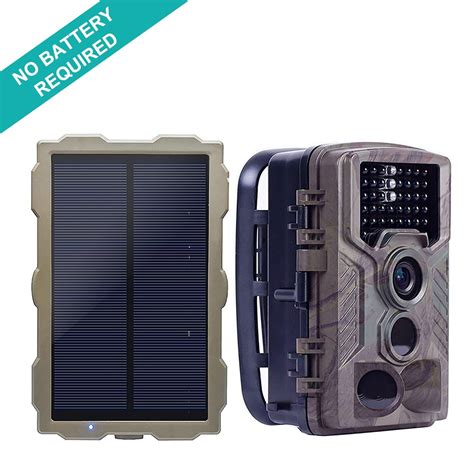 ECO LLC Solar Hunting Trail Game Camera with Portable Solar Panel for Charging Camera | 46Pcs IR ...