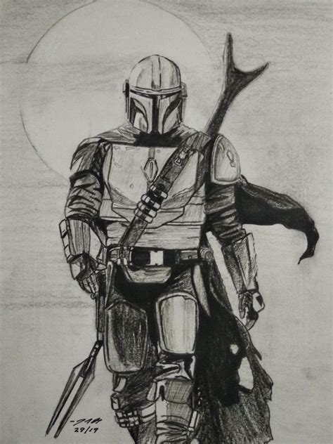 THE MANDALORIAN | Star wars art drawings, Star wars drawings, Star wars art