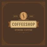 Coffee Shop Logo Design Element Stock Vector Image by ©Provectors #83130866