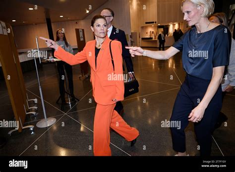 STOCKHOLM, SWEDEN 20231115Crown Princess Victoria is received by ...