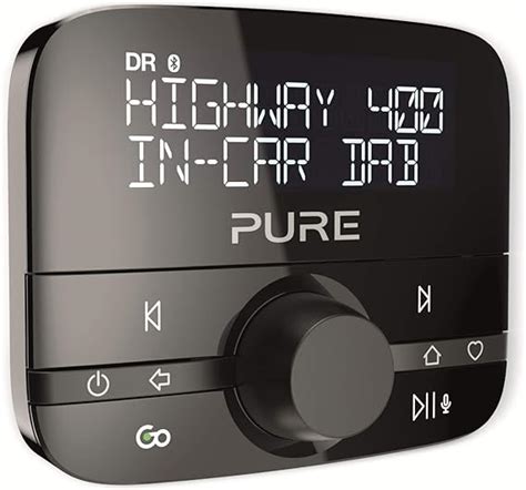 Pure Highway 400 In-Car DAB+/DAB Digital Radio FM Adapter with Bluetooth for Music Playback ...