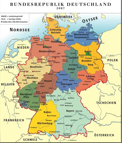 Road Map Of Germany In English | Oxyi Map