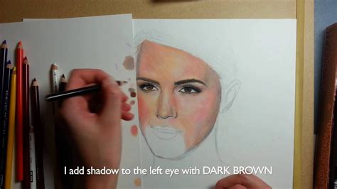 REALISTIC PORTRAIT TUTORIAL 12 SET PRISMACOLOR EMMA WATSON - YouTube