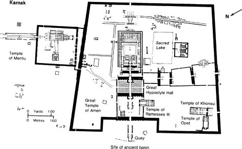 Karnak map : The Temple Complex of Karnak in Thebes (Modern Luxor ...